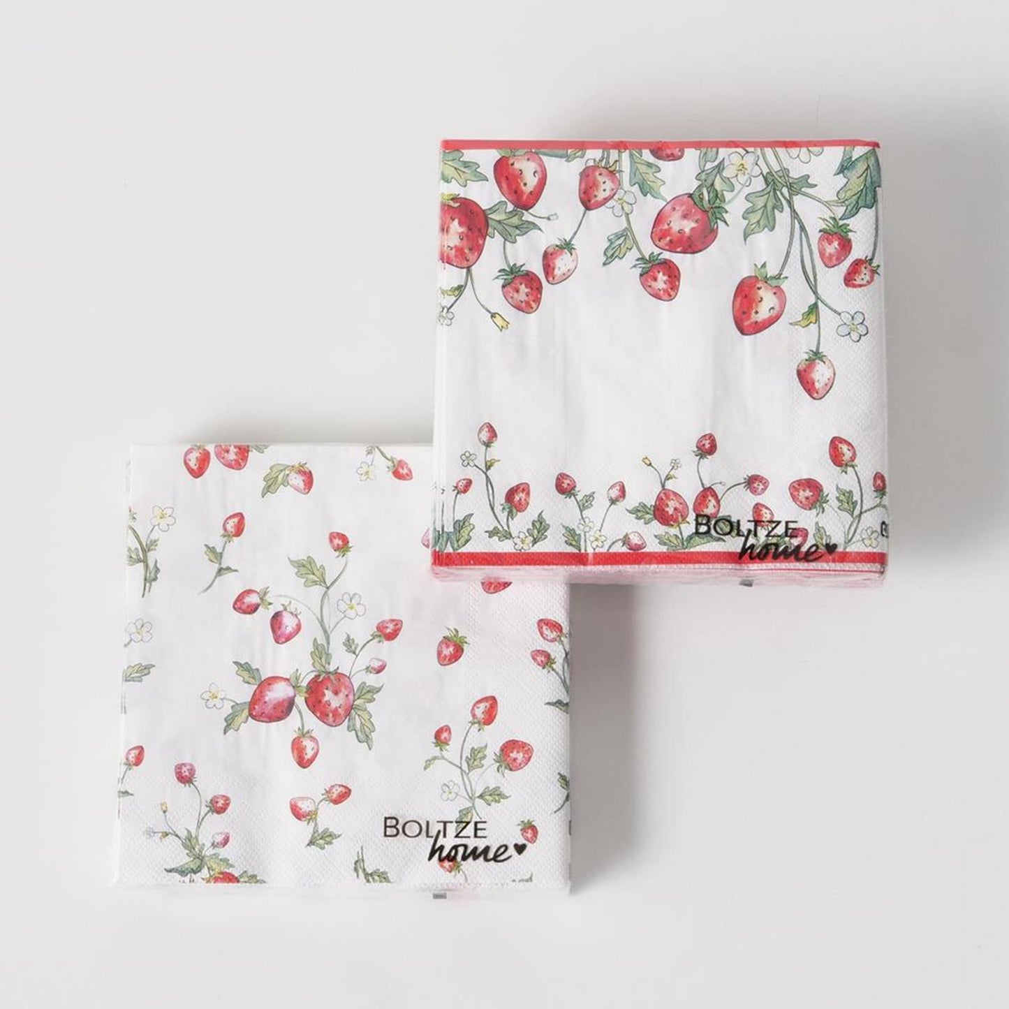 Boltze home servetten aardbei 20-delig 34x34cm