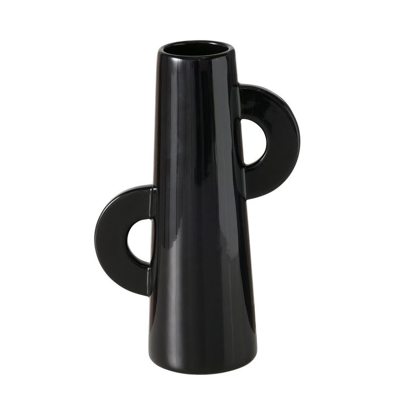 Boltze home vaas keramiek zwart h26cm