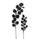 Boltze home tuinsteker 'calypso' 2-delig met blad dessin, zwart ijzer, klein 40cm groot 50cm