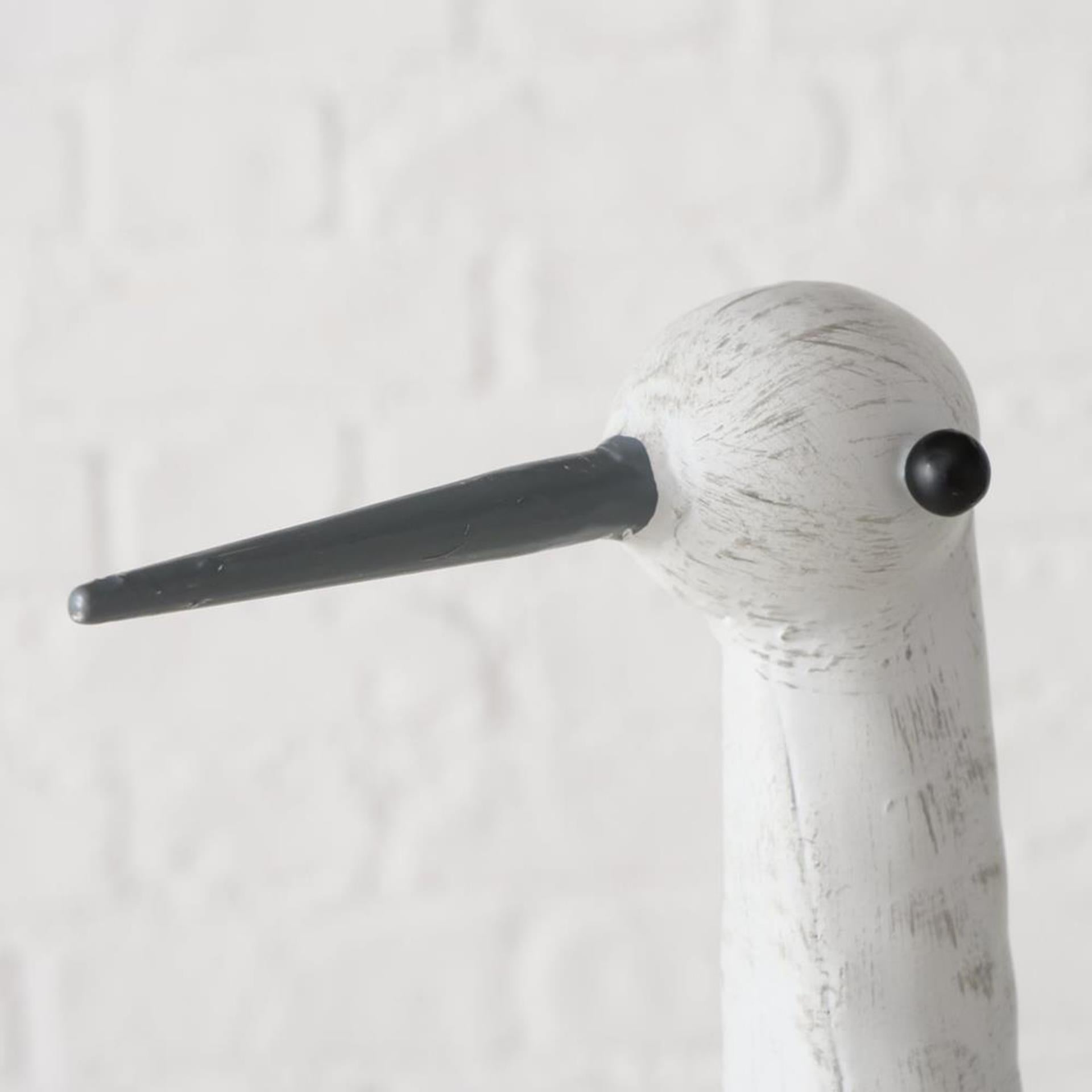 Boltze home beeld metalen vogel 'jaron' wit l22xb11xh55cm voor binnen