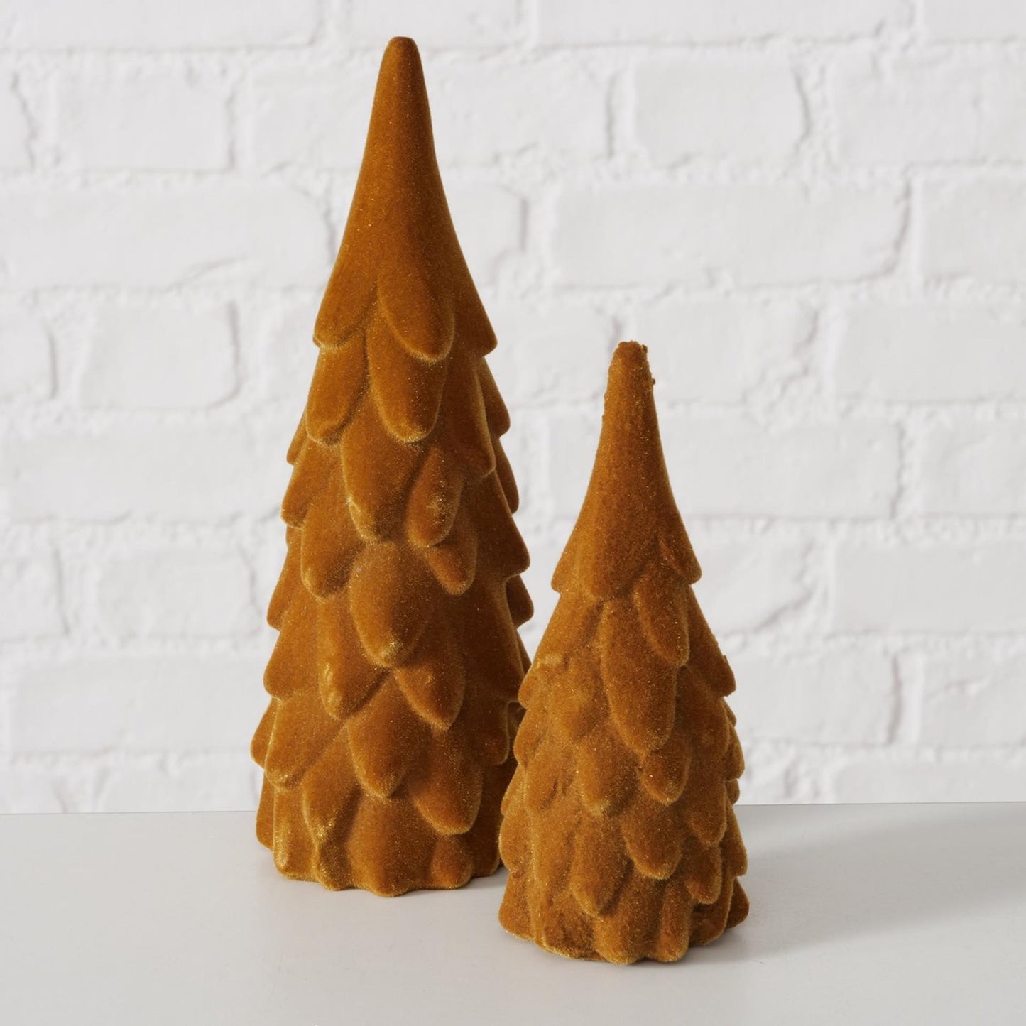 Boltze home decoratieve kerstboom boogy 2-delig h22 cm polyresin bruin