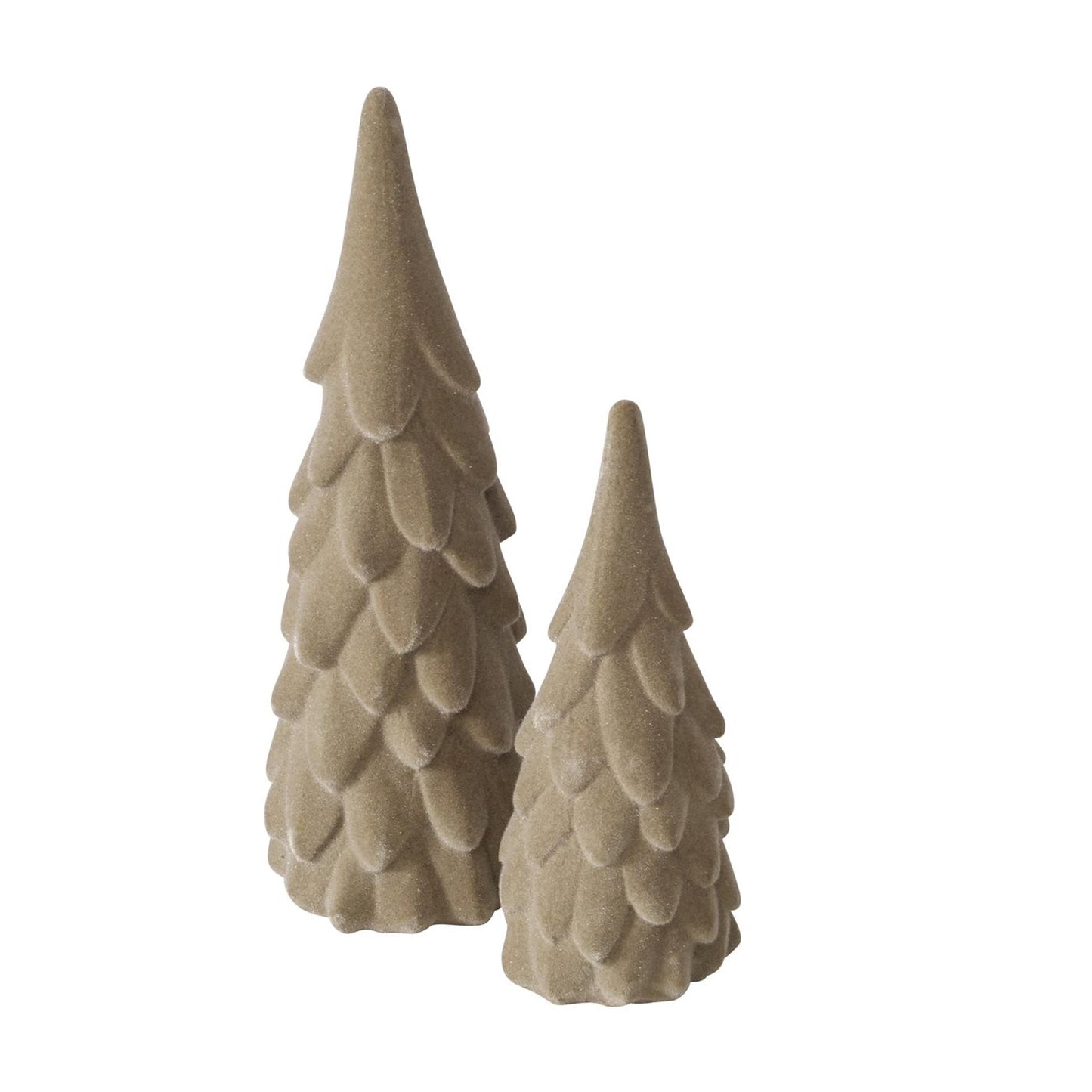 Boltze home beeld kerstboom beige set a 2 fluweel