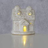 Boltze home deco huis cristo steen met led h7cm wit (incl.. 3x lr44 btterij) - afbeelding 2