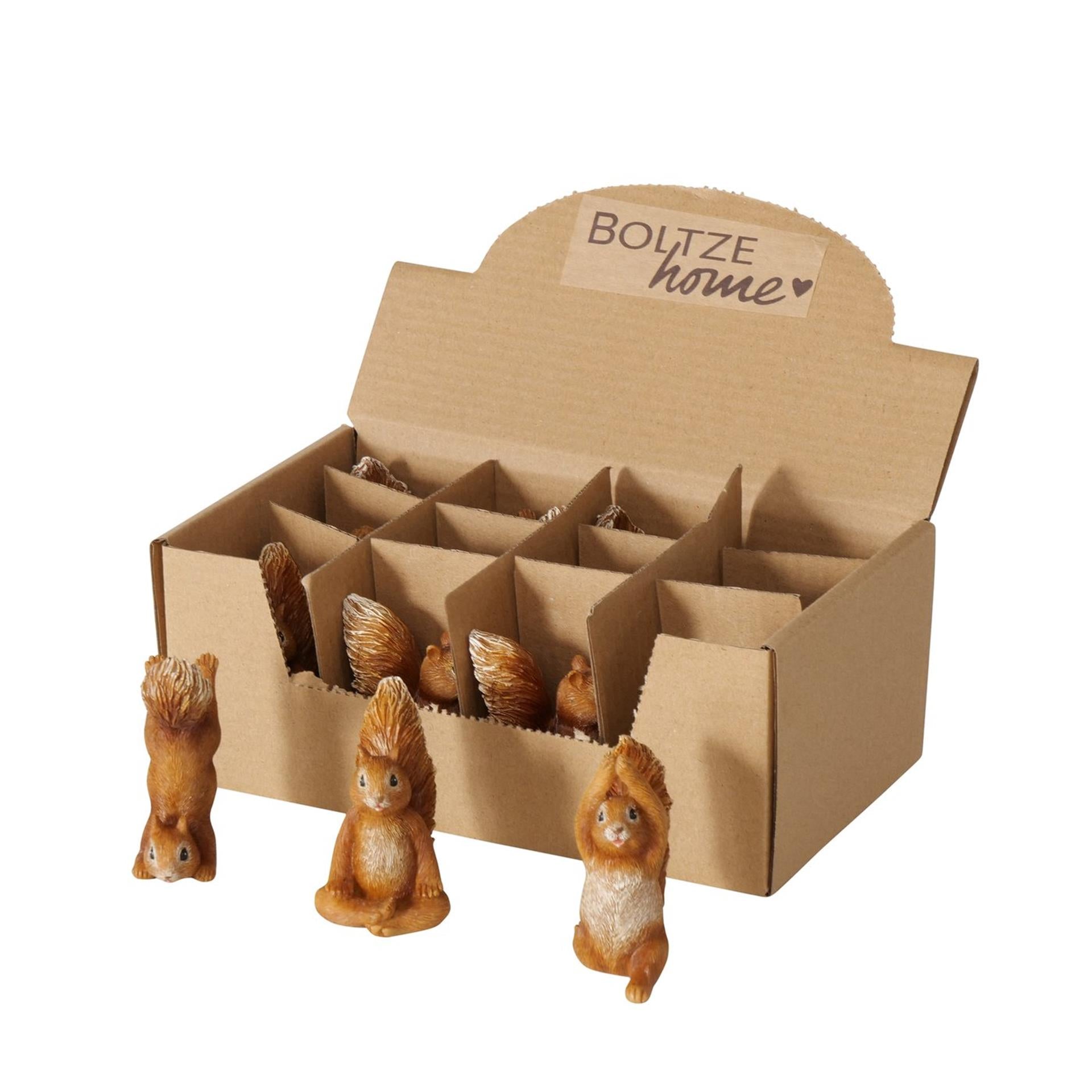 Boltze home beeld uoga eekhoorn albert h7cm polyresin bruin