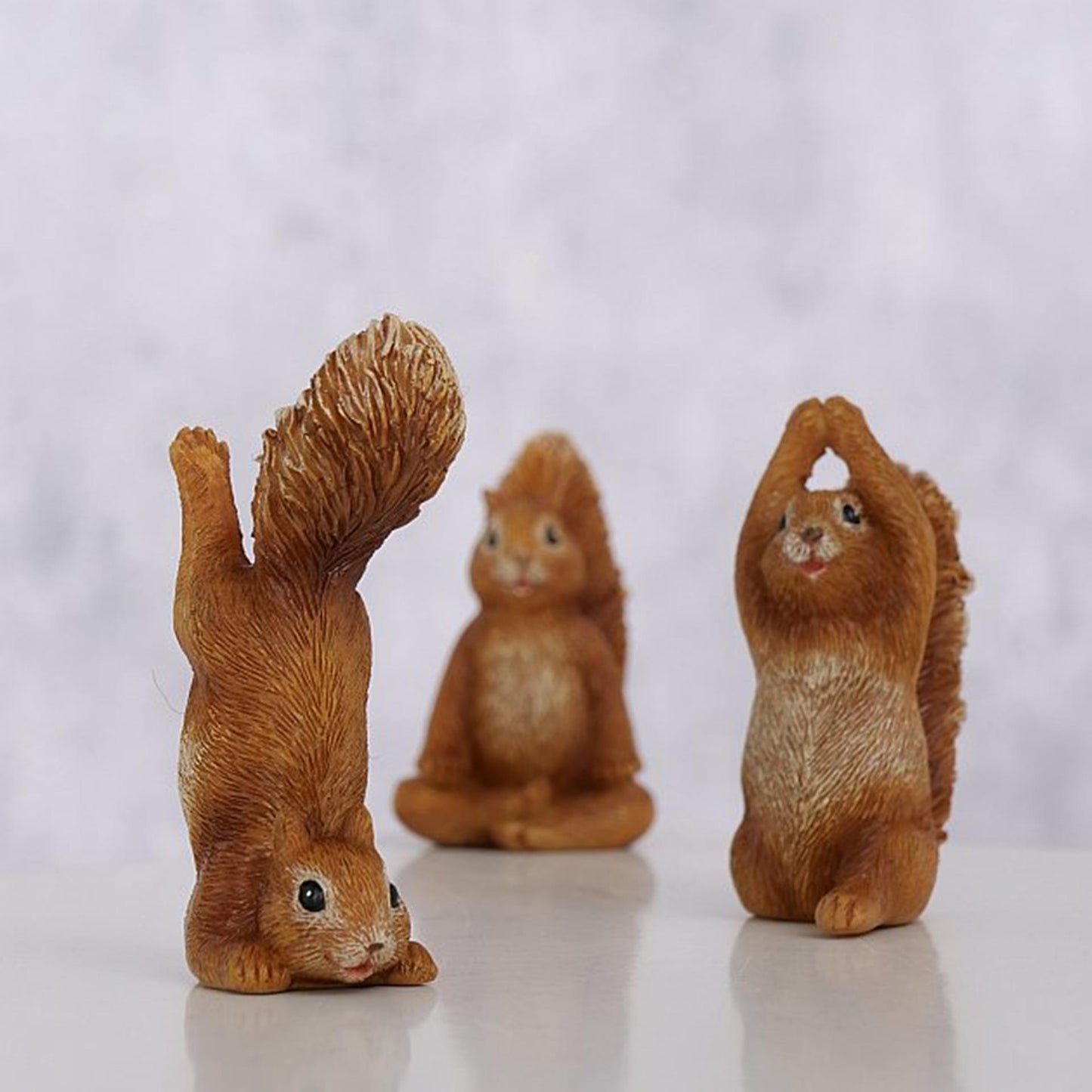 Boltze home beeld uoga eekhoorn albert h7cm polyresin bruin