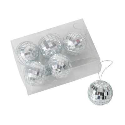 Boltze home kerstbal disco glas 5x5cm 6-delig