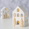 Boltze home deco huisje castle porselein led h10,5cm