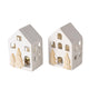 Boltze home deco huisje castle porselein met led h10,5cm ( exclusief 3x lr44 batterij)
