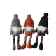 Boltze home bungelbeentjes gnoom karo h30cm textiel grijs zwart bruin