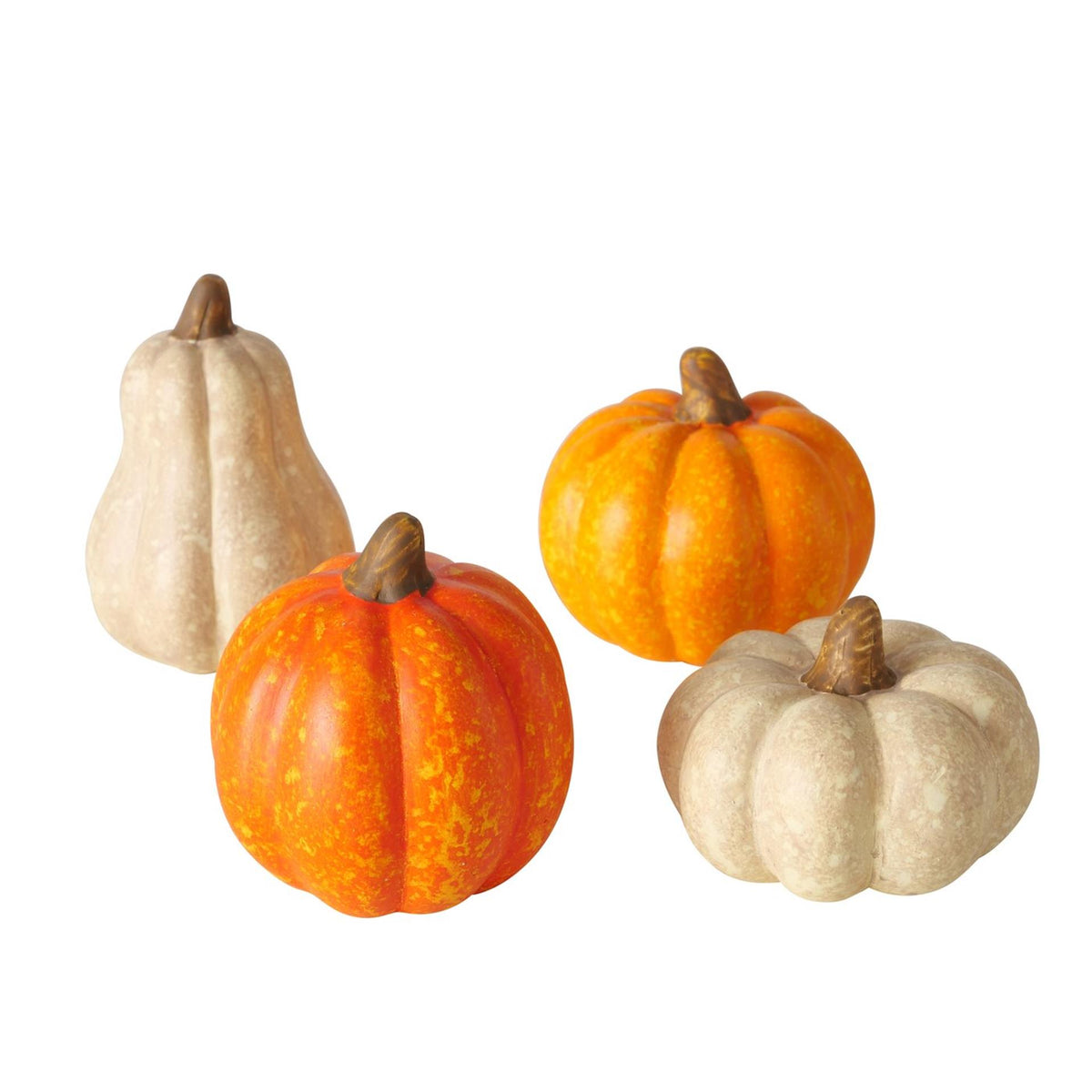 Boltze home decoratieset pompoen 4-dlg. h6,5cm