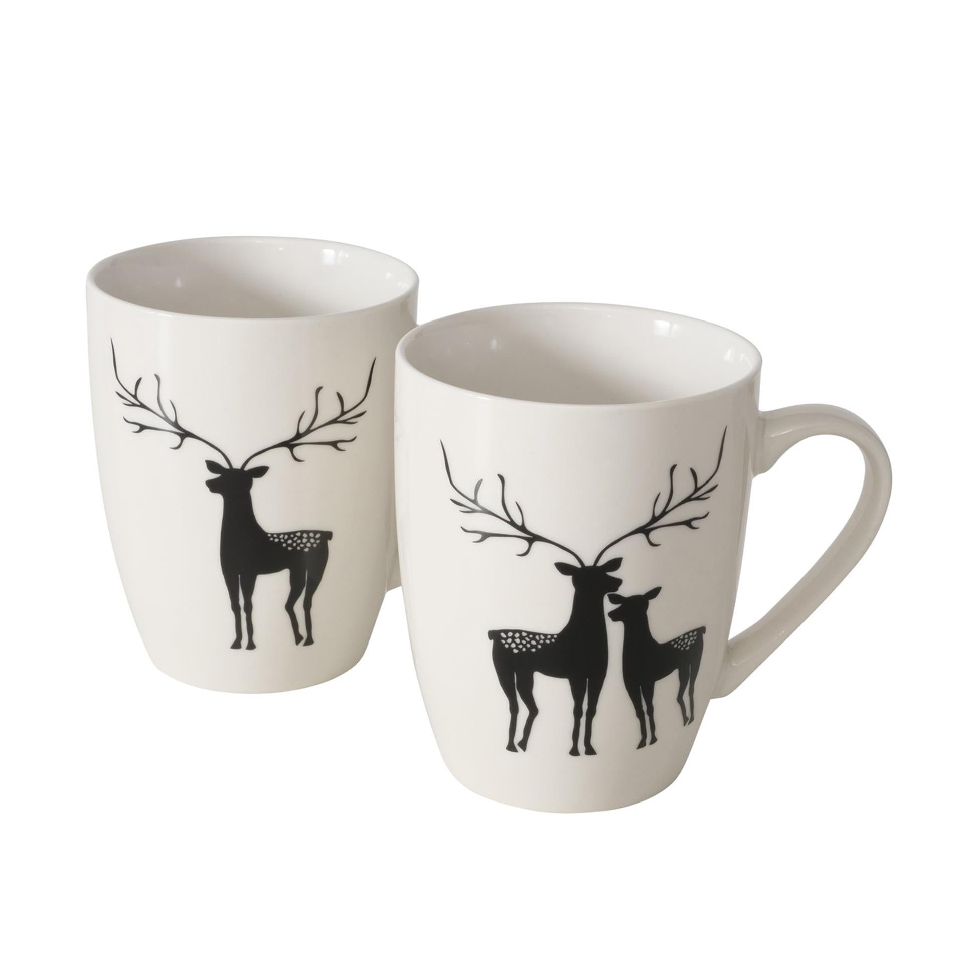 Boltze home mok rendier wilbur h10,5cm porselein