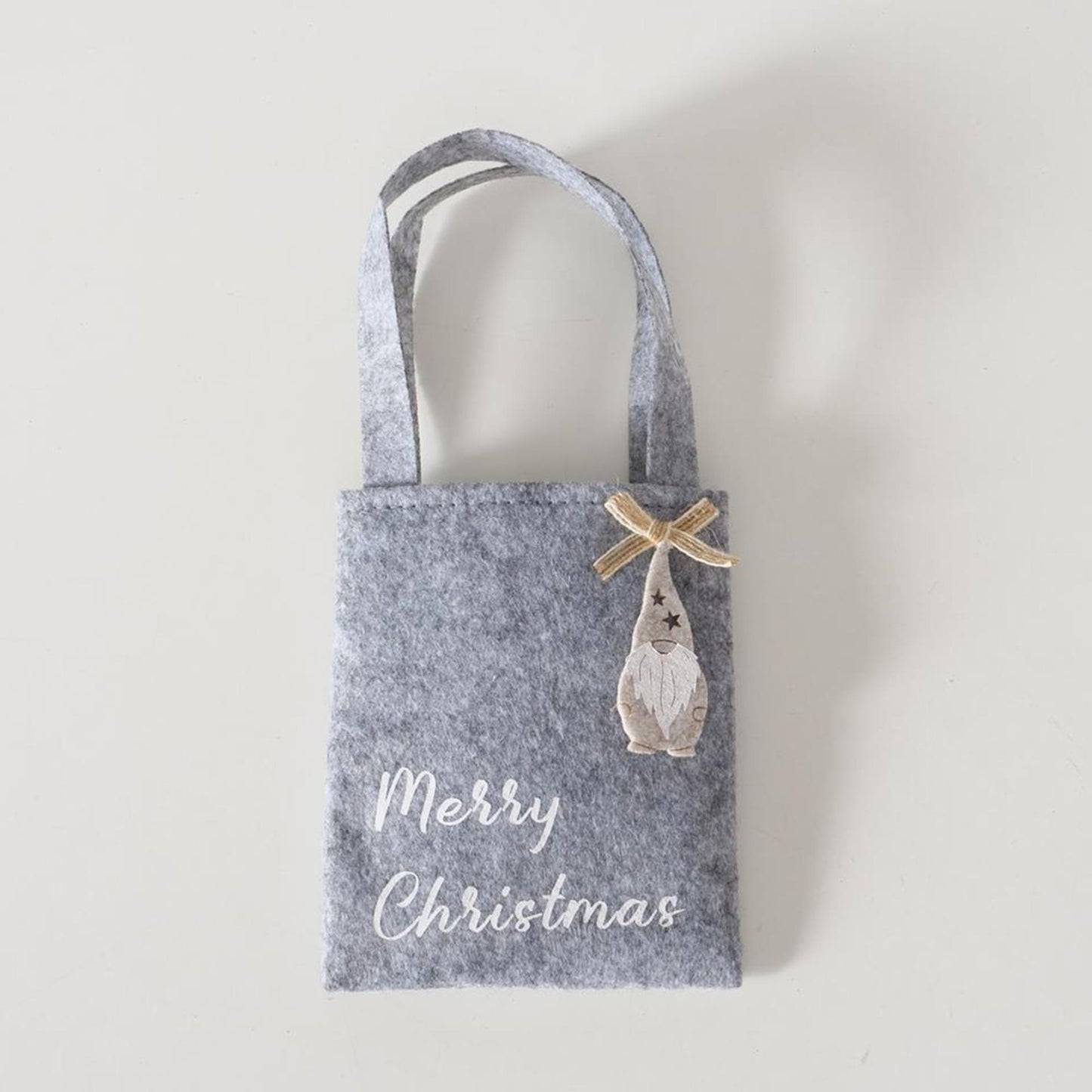 Boltze home geschenktas mini vilt kerstman h25cm