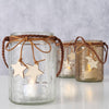 Boltze home theelichthouder glas h13,5cm