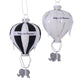 Boltze home kersthanger baloony luchtballon met olifant glas polyhars 16,5xø7,5cm