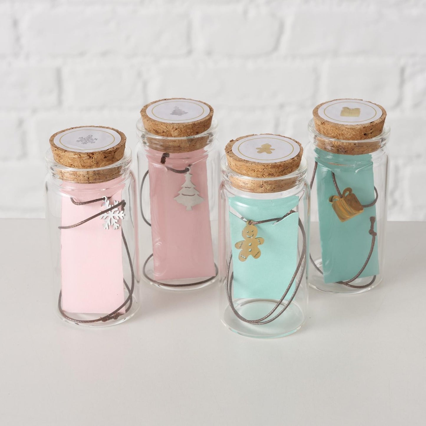 Boltze home armband symbol kerst in glazen potje