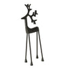 Boltze home beeld hert zwart metaal h55,5cm