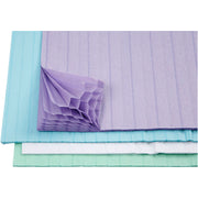 Https: www.cchobby.nl honingraat-papier-vel-28x17-8-cm-lichtblauw-groen-paars-wit-4x2-vel-1-doos - afbeelding 1