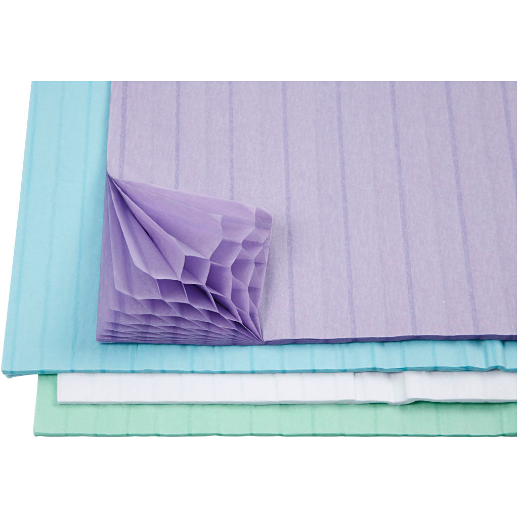 Https: www.cchobby.nl honingraat-papier-vel-28x17-8-cm-lichtblauw-groen-paars-wit-4x2-vel-1-doos