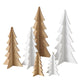 Boltze home decoratief kerstboom ceti 3-delig h12-30cm wit of hout