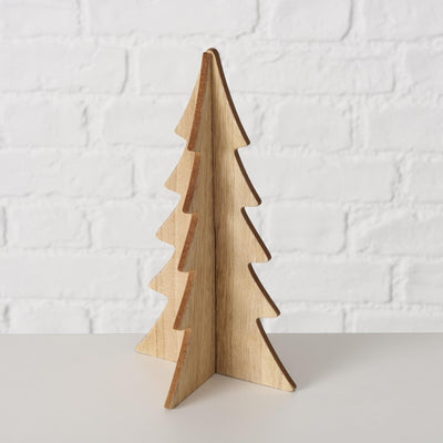 Boltze home decoratief kerstboom ceti 3-delig h12-30cm wit of hout