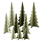 Boltze home decoratief kerstboom ceti 3-delige set h11,5-30cm licht groen midden groen donker groen - afbeelding 1