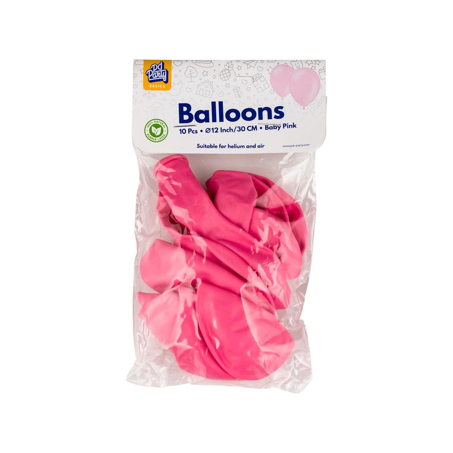 Paperdreams ballonnen 10 pcs, - baby roze latex