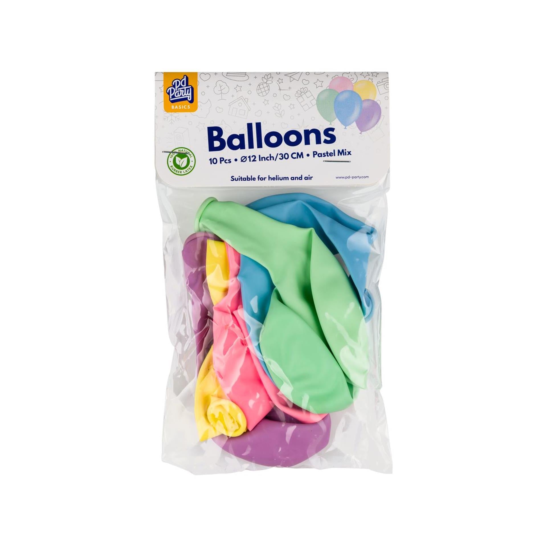 Paperdreams ballonnen 10 pcs, - pastel mix latex