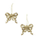 Boltze home kersthanger strik abby 2-delig kunststof 1,5x9cm glitter goud