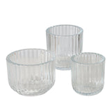 Boltze home theelichthouderset sikel 3-delig glas helder - afbeelding 1