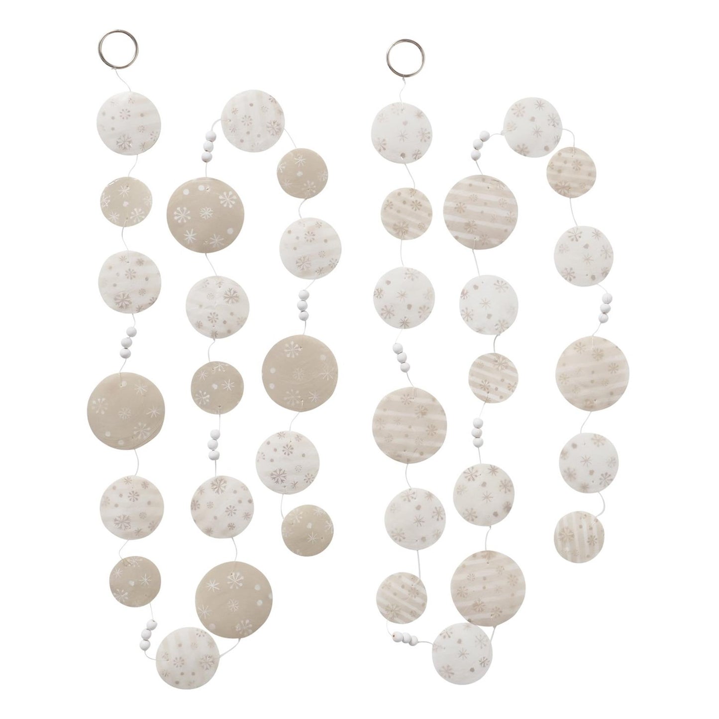 Boltze home capiz guirlande snowflake l180cm