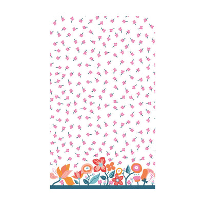 Duni tafellaken vibrant bloom cel 138x220cm