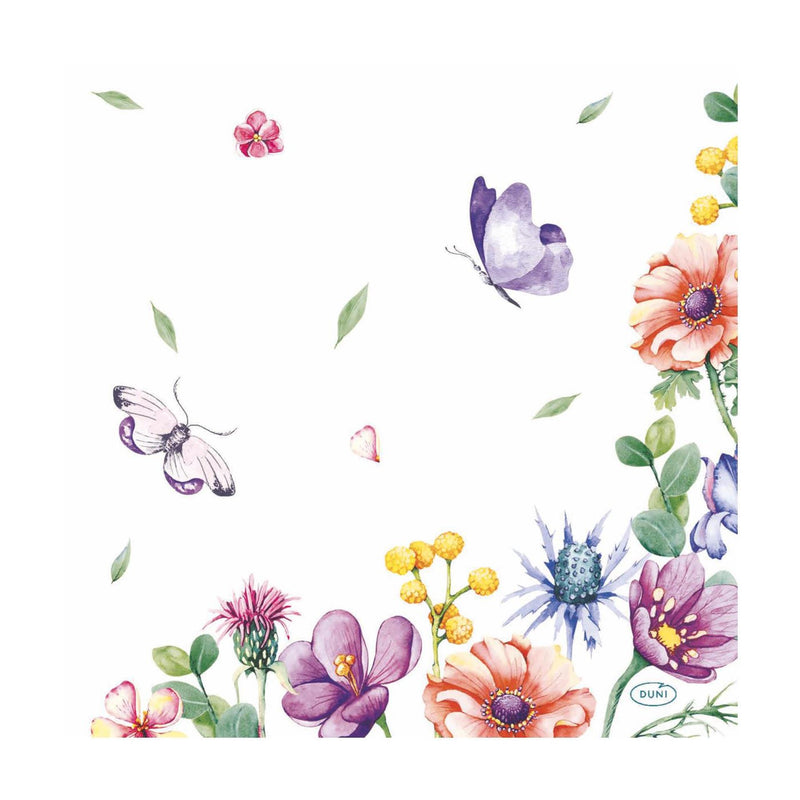 Duni servetten breezy butterflies 33cm