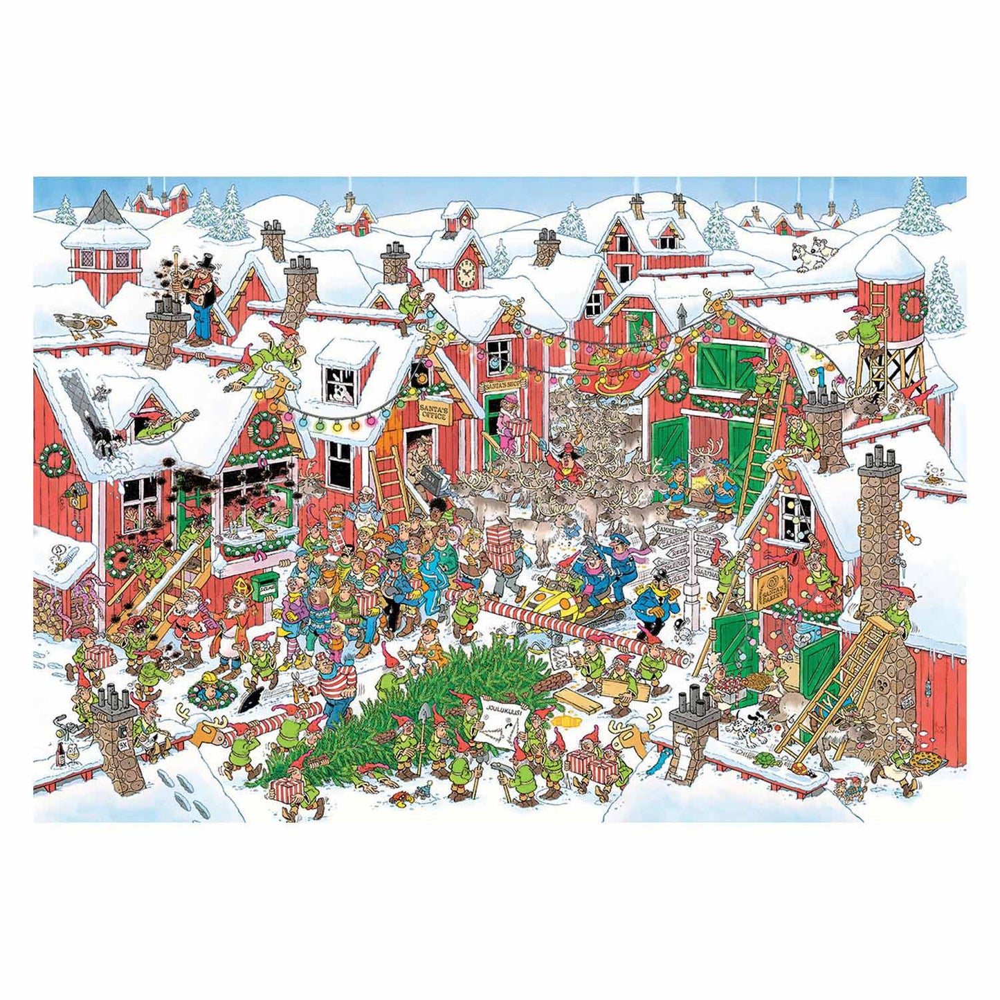 Jan van haasteren legpuzzel - santa's village, 5000st.