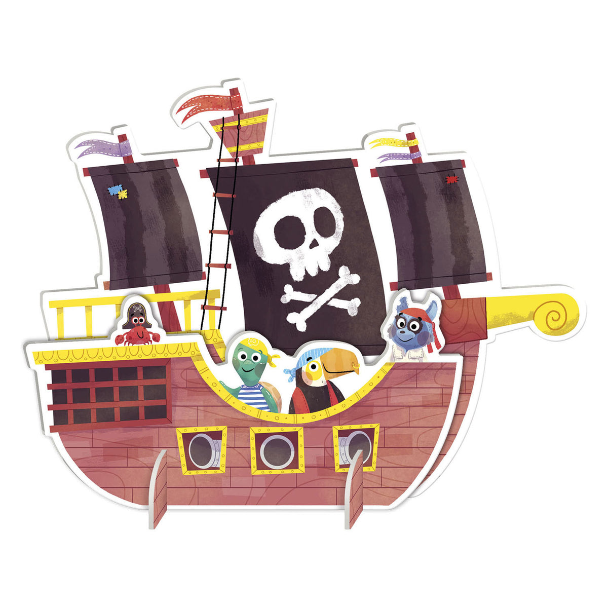 Jumbo goula legpuzzel xxl piraten, 48st.