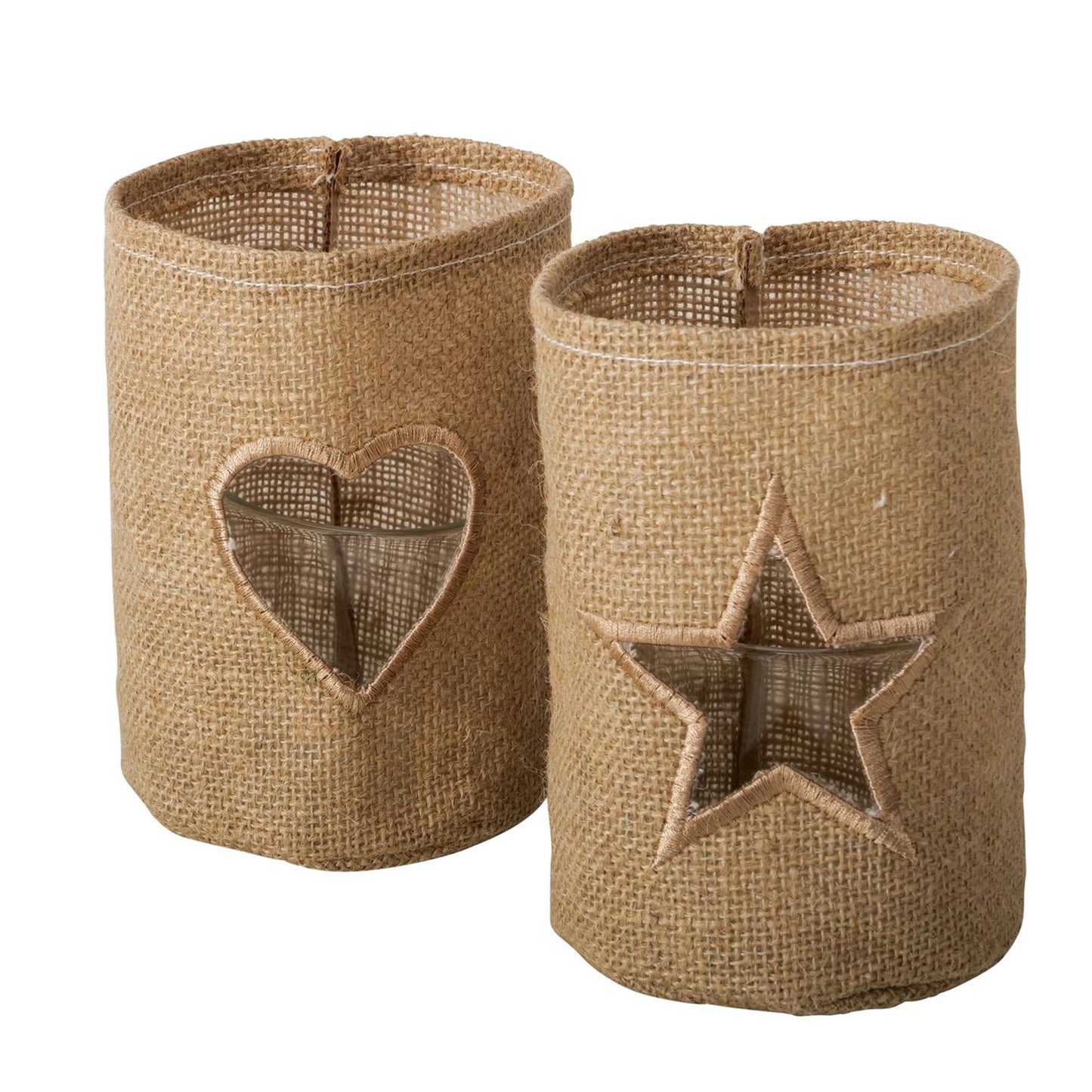 Boltze home windlicht finia helder glas jute øh15cm