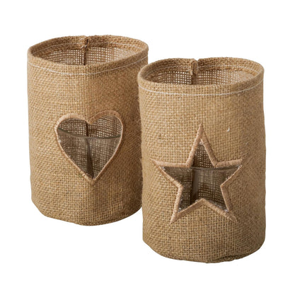 Boltze home windlicht finia helder glas jute øh15cm