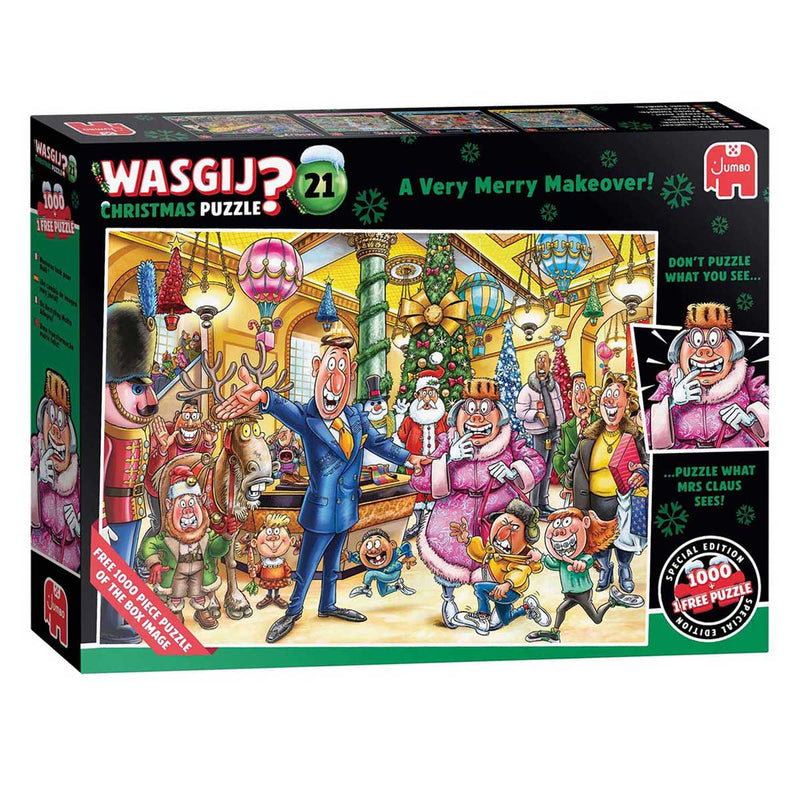 Jumbo wasgij christmas 21 legpuzzel - een feestelijke make-over! - 2x1000st.