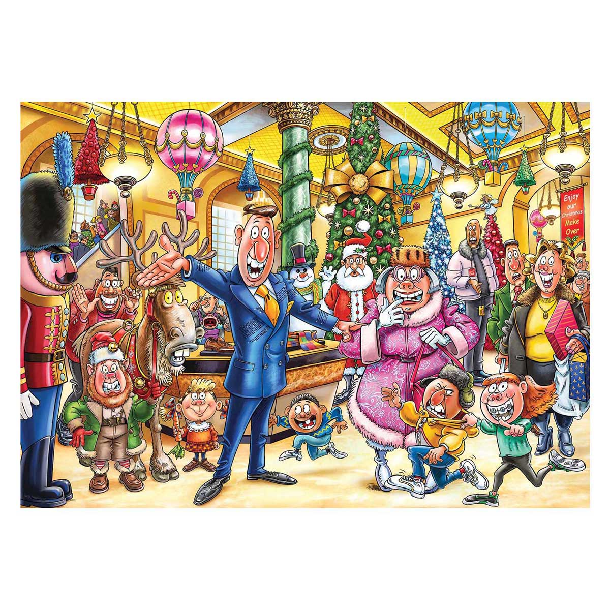 Jumbo wasgij christmas 21 legpuzzel - een feestelijke make-over! - 2x1000st.