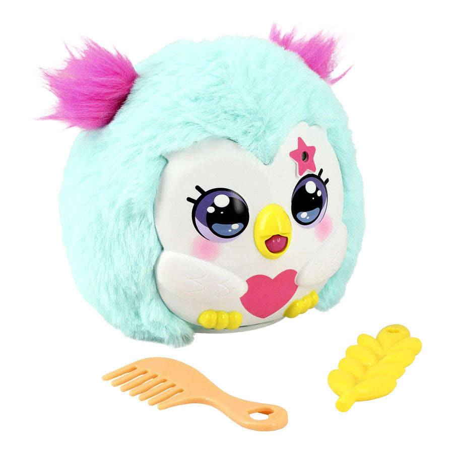 Jumbo funtasy family kiss-meez uil - interactieve knuffel