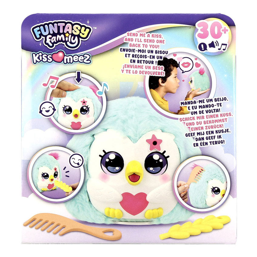 Jumbo funtasy family kiss-meez uil - interactieve knuffel