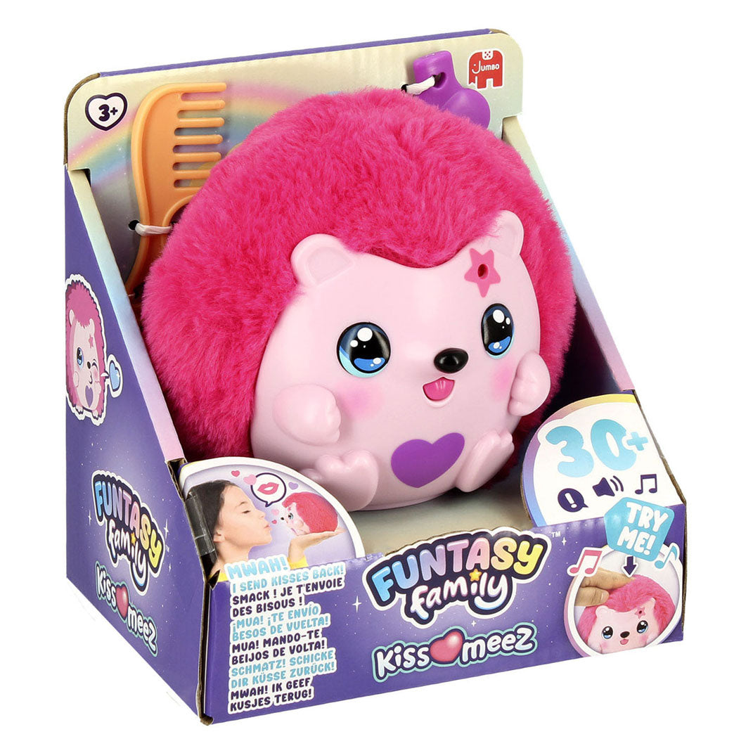 Jumbo funtasy family kiss-meez egel - interactieve knuffel
