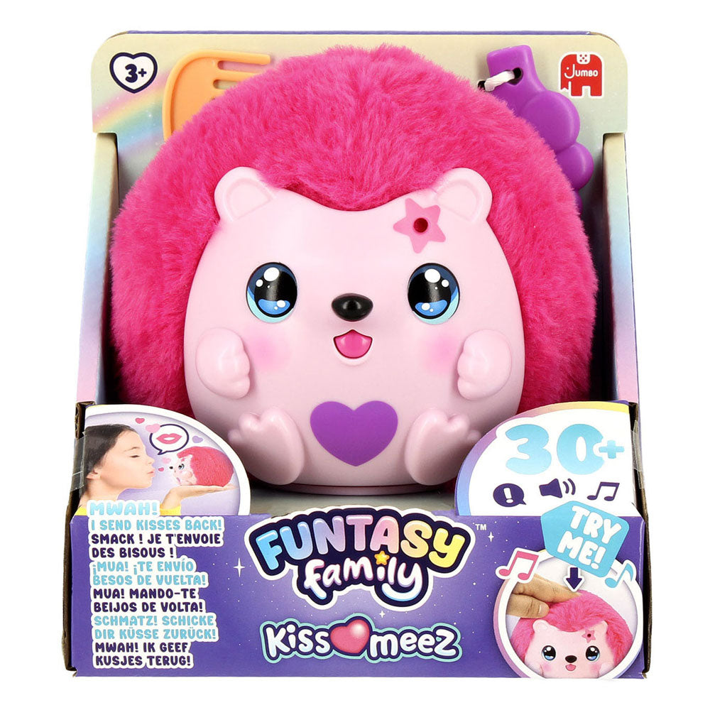 Jumbo funtasy family kiss-meez egel - interactieve knuffel