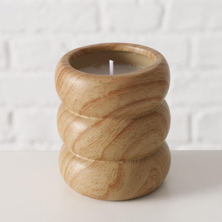 Boltze home kaars in pot leano dolomiet h7,5xø6,5cm