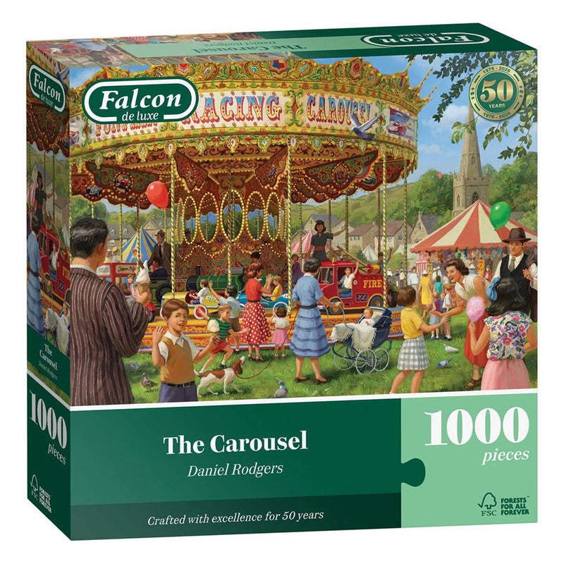 Jumbo falcon puzzel - legpuzzel 1000 stukjes - the carousel - multicolor.
