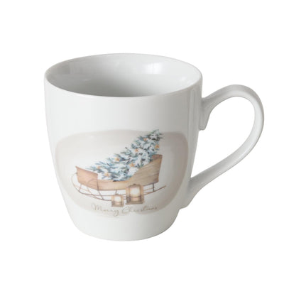 Boltze home beker slee met kerstboom 480 ml