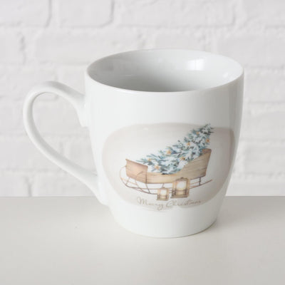 Boltze home beker slee met kerstboom 480 ml