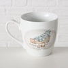 Boltze home jumbo-mok sleigh 480 ml porselein