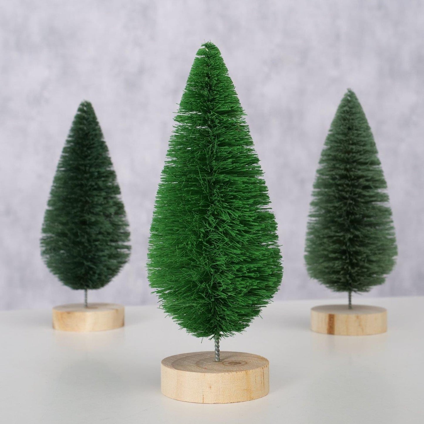 Boltze home decoratief boom bosco sisal dia6x16cm licht groen donker groen grijs groen