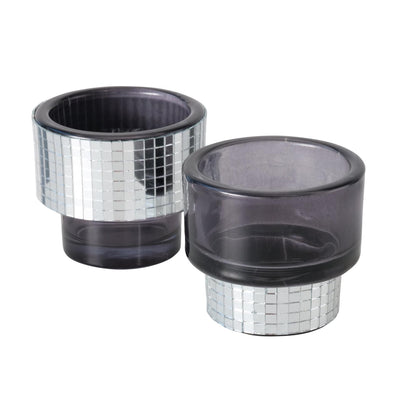 Boltze home theelichthouder disco glas h7,5 cm