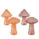 Boltze home vaas paddenstoel vinga glas dia.8x10,5cm bruin oranje